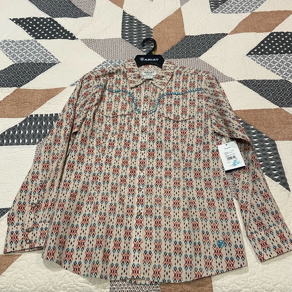 Ariat Womens Western Snap Button Up Top NWT